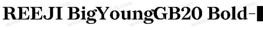 REEJI BigYoungGB20 Bold字体转换